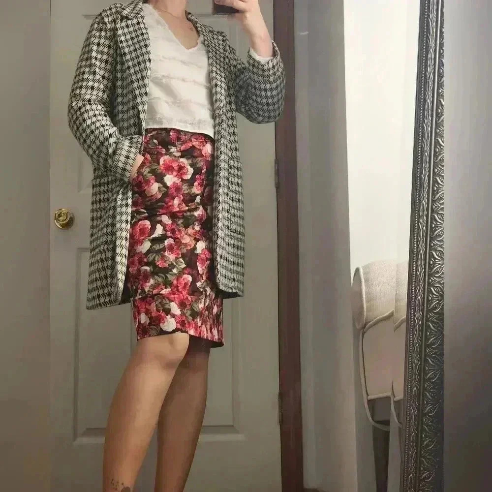 Button Front Lapel Collar Coat